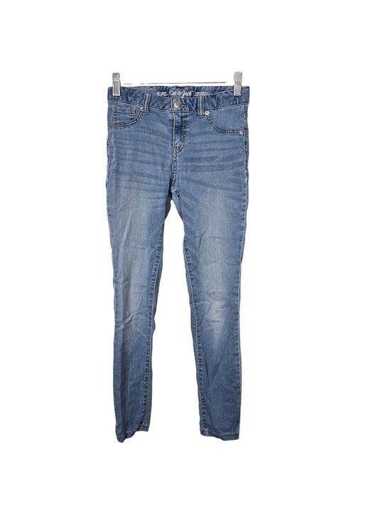 Cat & Jack Other - Cat & Jack Blue Super Skinny Super Stretch Jeans Girls Denim Adjustable Waist 12
